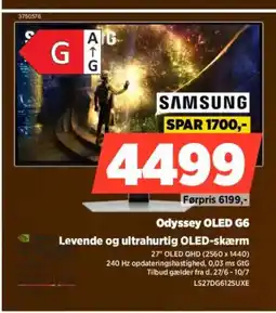 Power Odyssey Odyssey OLED G6 Levende og ultrahurtig OLED-skærm tilbud
