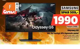 Power SAMSUNG Odyssey G5 180 Hz hurtigt IPS-lignende panel tilbud