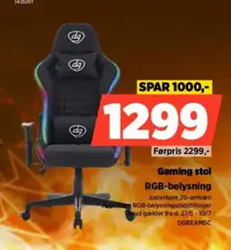 Power Gaming stol RGB-belysning tilbud