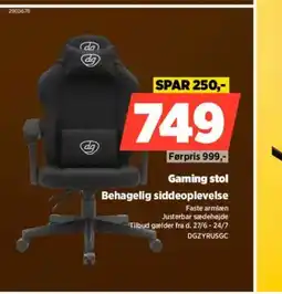 Power Gaming Behagelig siddeoplevelse tilbud