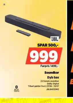 Power Soundbar Dyb bas tilbud