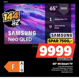 Power SAMSUNG 65" 4K Smart TV tilbud