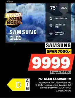 Power SAMSUNG 75" QLED 4K Smart TV tilbud