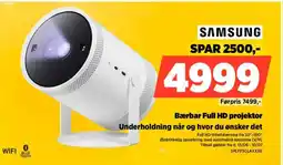 Power SAMSUNG Bærbar Full HD projektor Underholdning når og hvor du ønsker det tilbud