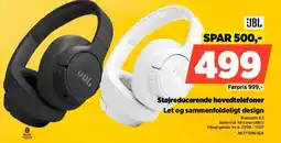 Power JBL Støjreducerende hovedtelefoner Let og sammenfoldeligt design tilbud