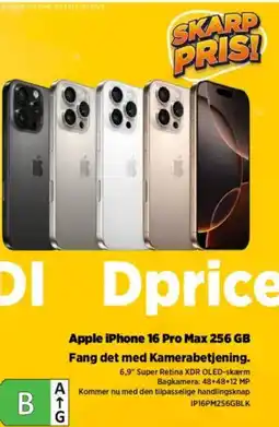 Power Apple iPhone 16 Pro Max 256 GB tilbud
