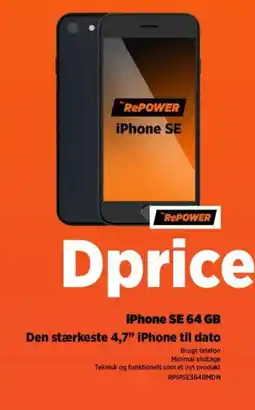 Power iPhone SE 64 GB Den stærkeste 4,7" iPhone til dato tilbud