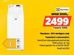 Power Electrolux timesave -50% hurtigere vask topbetjent vaskemaskine tilbud