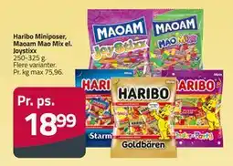 Fleggaard Haribo Miniposer, Maoam Mao Mix el. Joystixx tilbud