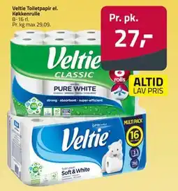 Fleggaard Veltie Toiletpapir el. Køkkenrulle tilbud