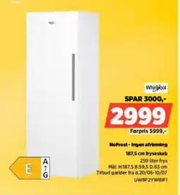 Power Whirlpool NoFrost-ingen afrimning tilbud