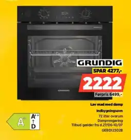 Power GRUNDIG Lav mad med damp Indbygningsovn tilbud