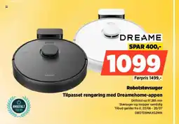 Power DREAME Robotstøvsuger Tilpasset rengøring med Dreamehome-appen tilbud
