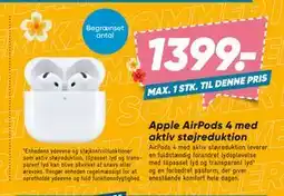 Bilka Apple AirPods 4 med aktiv støjreduktion, DKK 1399 tilbud
