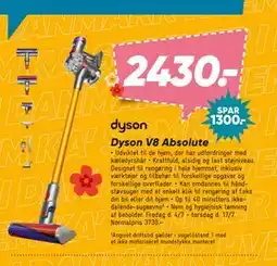 Bilka Dyson V8 Absolute, DKK 2430 tilbud