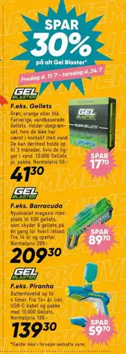 Bilka SPAR 30% på alt Gel Blaster tilbud