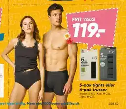 Bilka 5-pak tights eller 6-pak trusser, DKK 119 tilbud