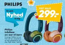 Bilka Philips trådløse on-ear til børn, DKK 299 tilbud