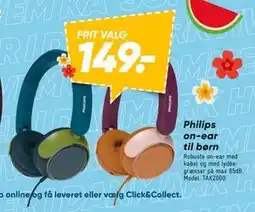 Bilka Philips on-ear til børn, DKK 149 tilbud