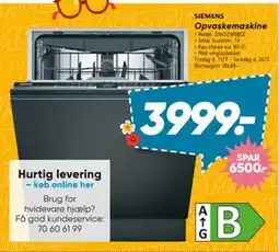 Bilka Opvaskemaskine, DKK 3999 tilbud