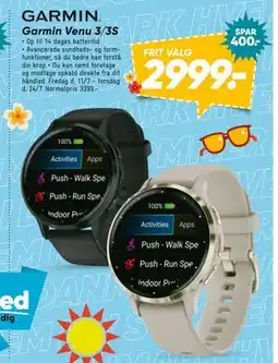 Bilka Garmin Venu 3/3S, DKK 2999 tilbud