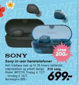 Bilka Sony in-ear høretelefoner, DKK 699 tilbud