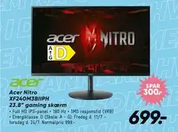 Bilka Acer Nitro XF240M3BIIPH 23.8” gaming skærm, DKK 699 tilbud