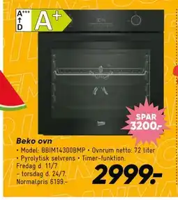 Bilka Beko ovn, DKK 2999 tilbud