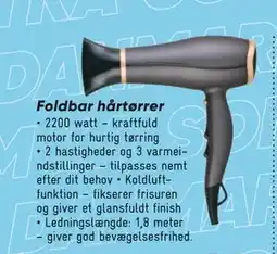 Bilka Foldbar hårtørrer, DKK 99 tilbud