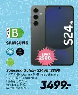 Bilka Samsung Galaxy S24 FE 128GB, DKK 3499 tilbud