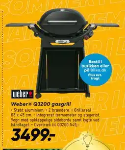 Bilka Weber Q3200 gasgrill, DKK 3499 tilbud