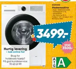 Bilka Vaskemaskine, DKK 3499 tilbud