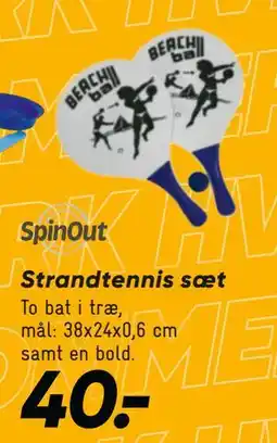Bilka Strandtennis sæt, DKK 40 tilbud
