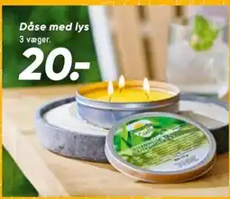Bilka Dåse med lys, DKK 20 tilbud
