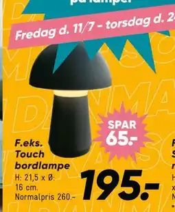 Bilka Touch bordlampe, DKK 195 tilbud