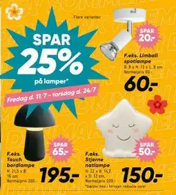 Bilka SPAR 25% på lamper tilbud