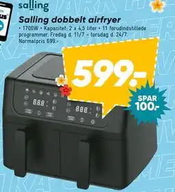 Bilka Salling dobbelt airfryer, DKK 599 tilbud