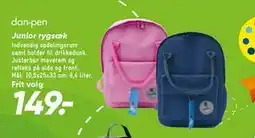 Bilka Junior rygsæk, DKK 149 tilbud
