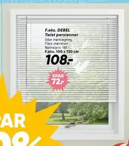 Bilka DEBEL Twist persienner, DKK 108 tilbud