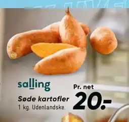 Bilka Søde kartofler, DKK 20 tilbud