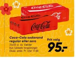Bilka Coca-Cola sodavand regular eller zero, DKK 95 tilbud