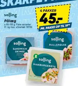 Bilka Pålæg, DKK 45 tilbud