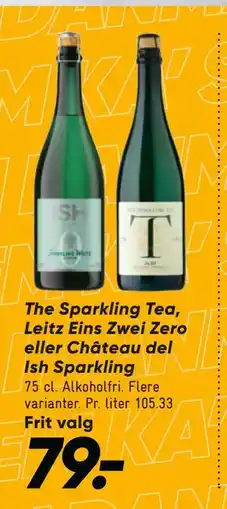 Bilka The Sparkling Tea, Leitz Eins Zwei Zero eller Château del Ish Sparkling, DKK 79 tilbud
