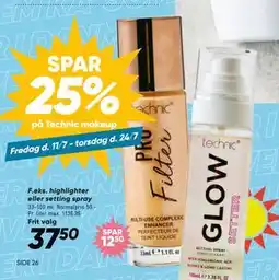 Bilka Spar 25% på Technic makeup tilbud