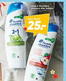 Bilka Head & Shoulders shampoo eller balsam, DKK 25 tilbud