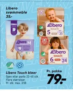Bilka Libero Touch bleer, DKK 79 tilbud