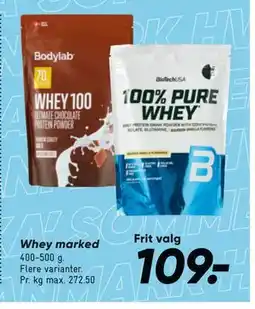 Bilka Whey marked, DKK 109 tilbud