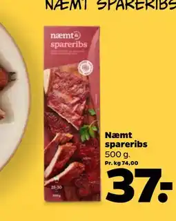 Netto Næmt spareribs, DKK 37 tilbud