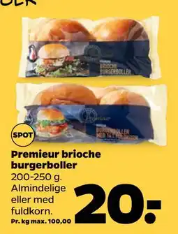 Netto Premieur brioche burgerboller, DKK 20 tilbud