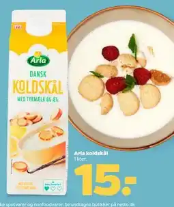 Netto Arla koldskål, DKK 15 tilbud